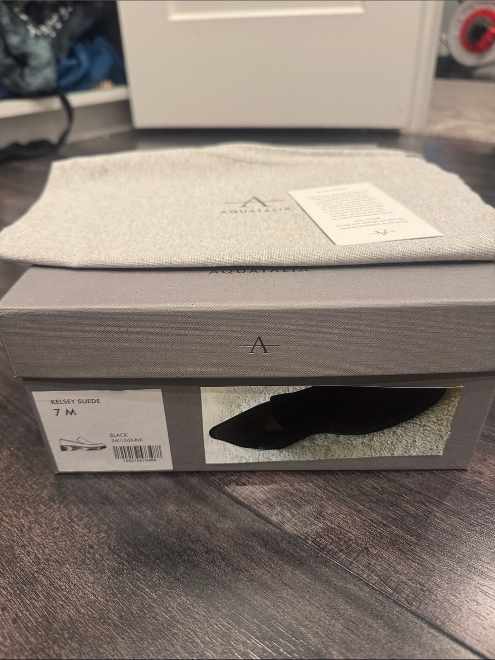 Aquatalia Kelsey Suede Black Slip-On Loafer - Picture 5 of 5